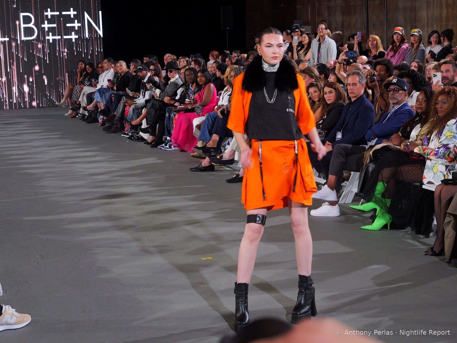Eternal Been on the runway at The Bureau LA Fashion Week, Oct 2026 (frame P1000989)